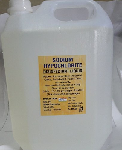 Sodium Hypochlorite Disinfectant Liquid, Purity : 99.99%
