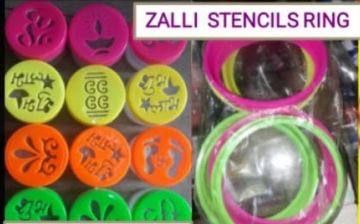 Round Rangoli Zalli Ring Stencils, for Decoration, Pattern : Printed