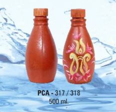 Mini Eco Friendly Terracotta Clay Water Bottle 500 ml