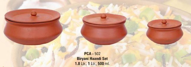 Polished Biryani Terracotta Handi Set