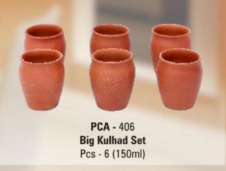 Terracotta Big Kulhad Glass Set, Feature : High Quality, Perfect Shape, Fine Finishing