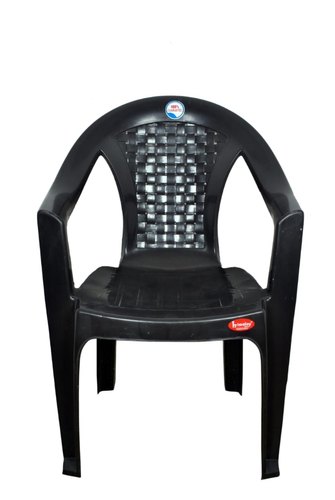 Polished Black Plastic Tent Chair, Size : Standard