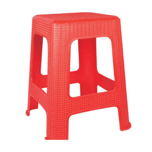 Red Plastic Seating Stool