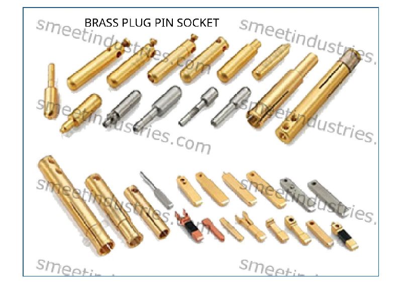 Round Polished Brass Plug Pins, for Electrical Fittings, Size : Standard