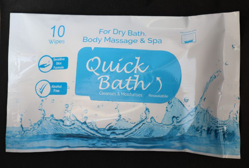 Quick bath.    Bath wipes