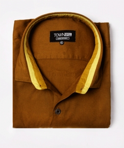 Brown Code Plain Shirt, Occasion : Casual Wear