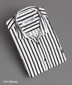 Full Sleeves Cotton Stripe Shirt, Occasion : Casual Wear