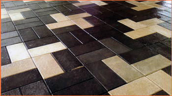 Rectangular Polished Concrete Natural Stone Paving Blocks, for Floor, Pattern : Plain