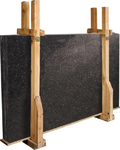 Bush Hammered Black Galaxy Granite Slab, for Countertop, Size : Multisizes