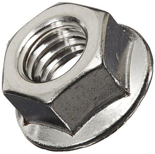 Hexagon Flange Nuts, Color : Silver