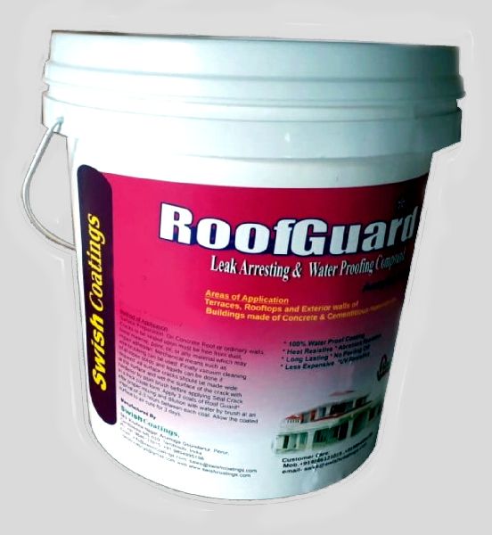 White Powder + Hardener Roof Guard- Waterproofing Compounds 4kg, for Terraces, Tanks