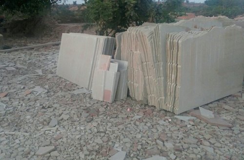 Polished White Dholpur Stone Slabs, for Construction, Size : Standard