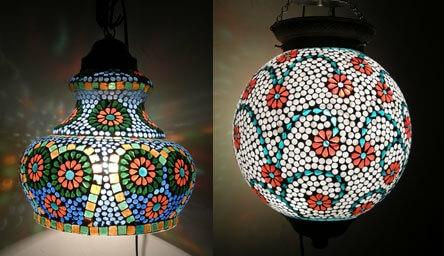 Glass Printed beautiful handmade mozaic lamps, Packaging Type : Carton, Thermocol Box