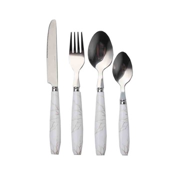 Metal Polished Marble Cutlery Set, for Kitchen, Style : Modern