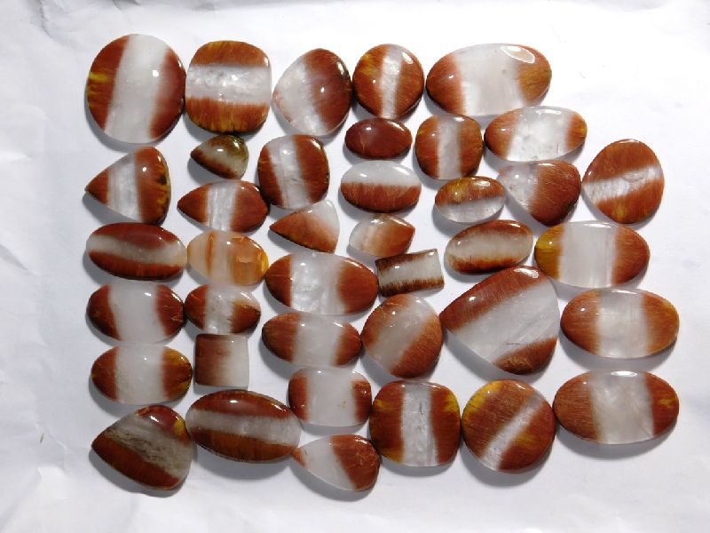 Polished Copper Bio Rutilated Stone, for Making Jewelry, Feature : Fine Finished