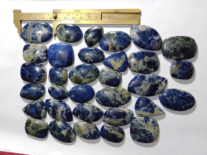 Diamond Shape New Sodalite Stone, for Flooring, Making Jewellery, Feature : Attractive Look, Durable