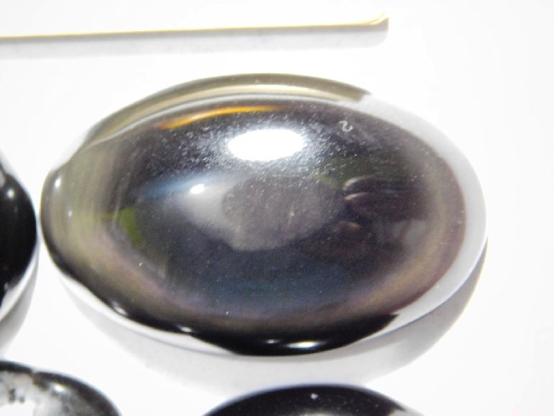 Oval Polished Obsidian Rainbow Stone, for Making Jewelry, Color : Black-brown