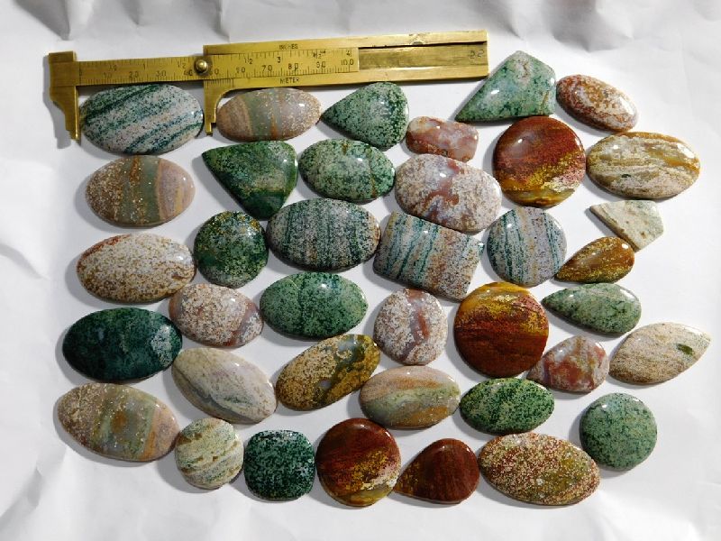 Polished Ocean Jasper Stone, Feature : Attractive Look, Durable