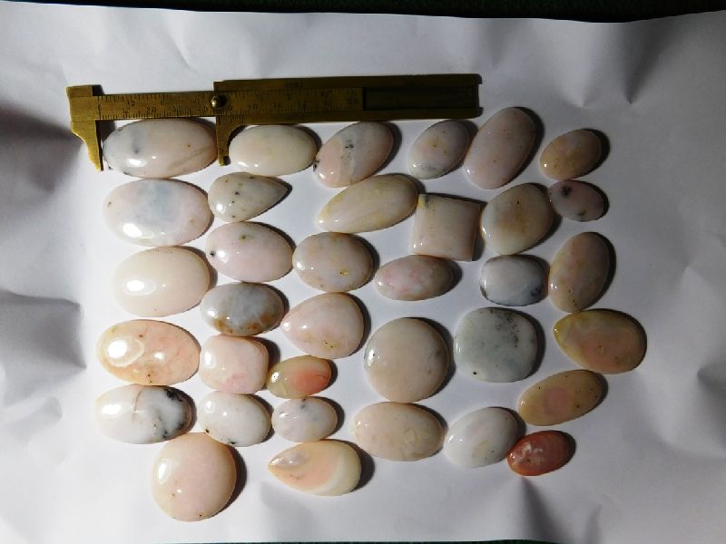 Oval Pink Opal Stone, Feature : Fine Finishing, Skin Friendly