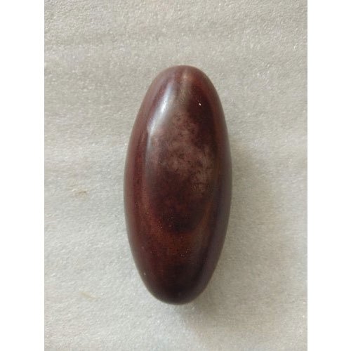 Polished oval Stone 5kg Brown Janeu Shivling, for Home, Gifting, Religious Purpose