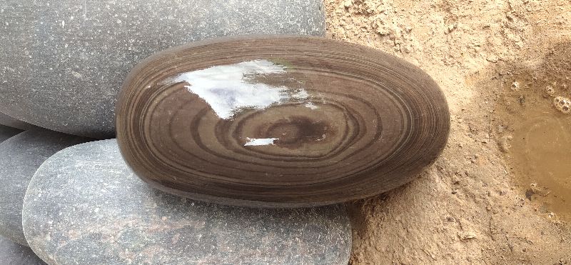 Polished Narmada River Stone, for worshop, Size : 12 inch