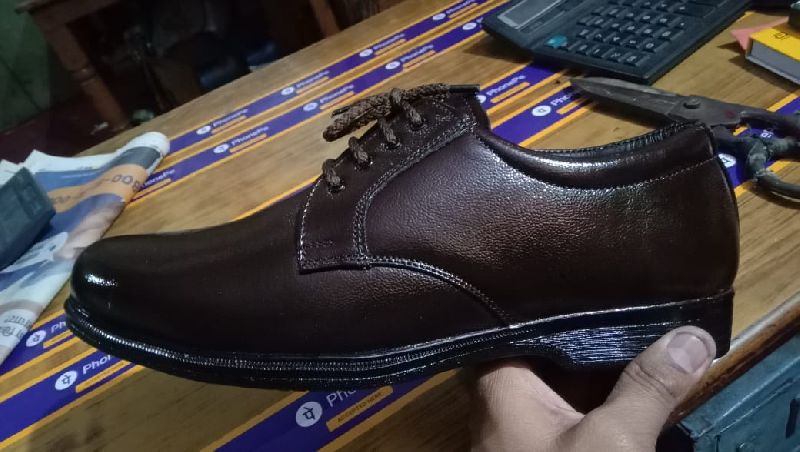 Party Wear Brown Leather Shoes, Outsole Material : Rubber