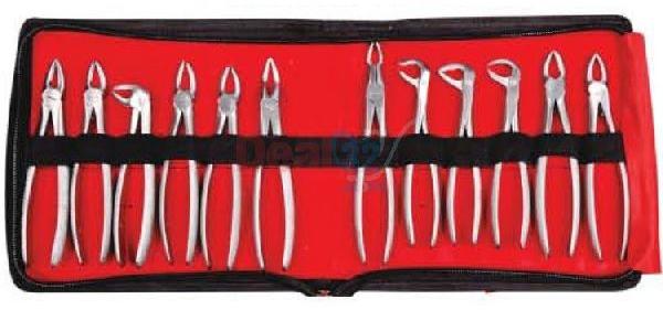 Polished Stainless Steel Dental Extraction Forceps Set, for Clinical, Hospital, Size : 6inch, 8inch