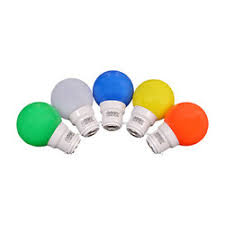 Round Plastic Colored LED Bulbs, Lighting Color : Multicolor