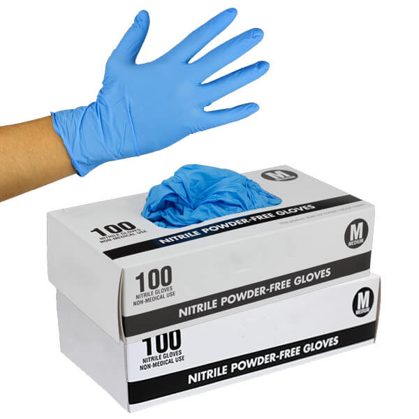 High Quality Powder Free Nitrile Examination Gloves, Sizes: 6 inches