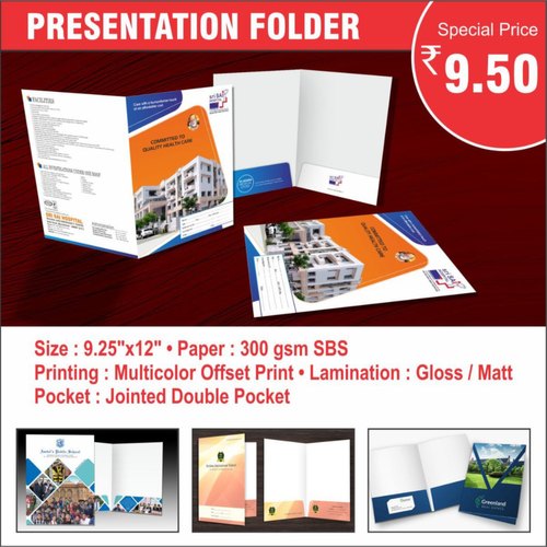 Presentation Folder, for Keeping Documents, Pattern : Printed