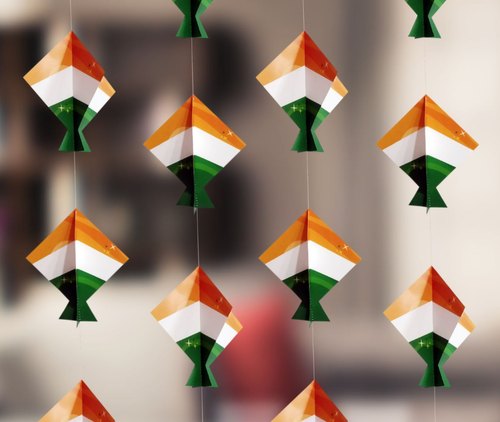 Paper Tiranga Kite Frill, Packaging Type : Packet