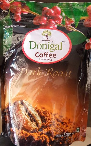 Dark roast coffee powder, for Hot Beverages, Packaging Size : 500gm