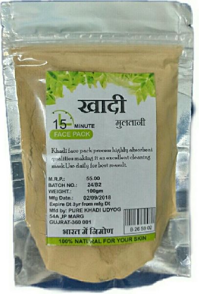 Earth Clay Multani Mitti Powder, for Face, Parlour, Personal, Skin Care, Packaging Size : 100-200gm