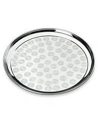 Standard Glossy Finish Stainless Steel Round Tray