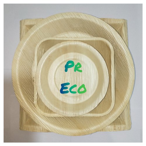 Rectangular Biodegradable Areca Leaf Plate, for Serving Food, Feature : Light Weight