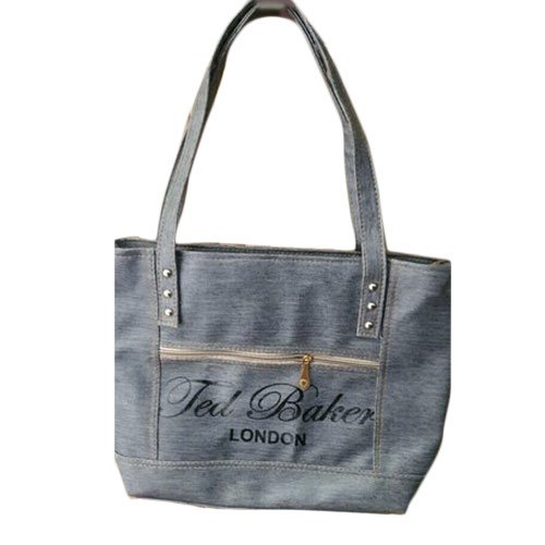 Ladies Grey Printed Handbag, for Casual Wear, Closure Type : Zipper