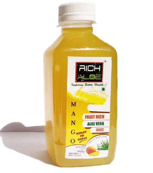 Rich Aloe mango juice, Color : Yellow