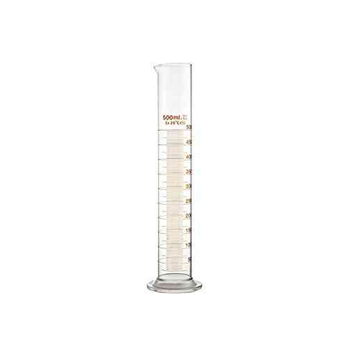 Borosilicate Glass Measuring Cylinder 500 Ml For Industrial Feature Less Maintenance Unique 5384