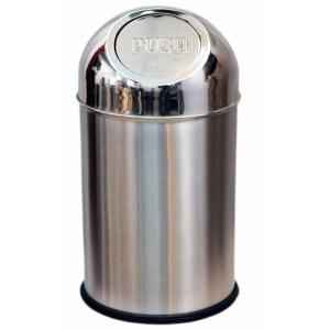 Stainless Steel Push Bin, for Outdoor Trash, Refuse Collection, Size : 8X28, 10X18, 10X28, 12X16