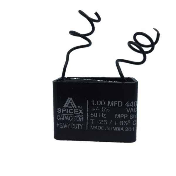 1 MFD 440V BOX TYPE CAPACITORS, Color : BLACK
