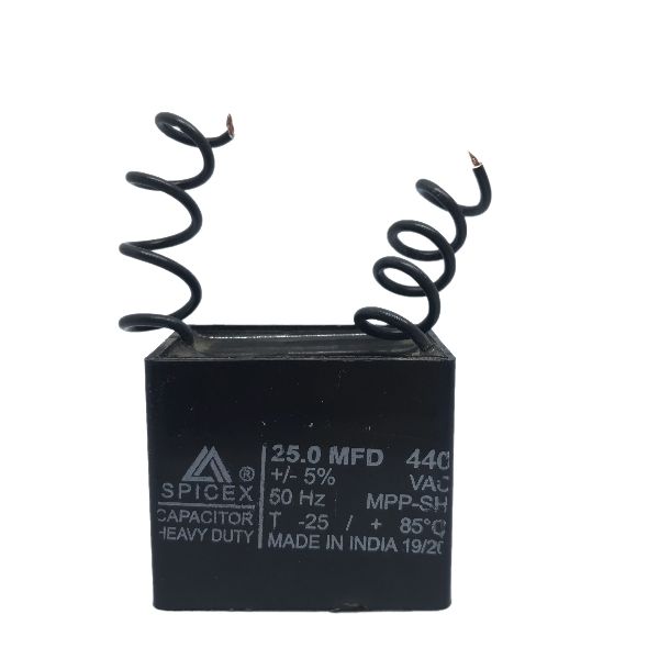 25 MFD 44OV BOX TYPE MOTOR RUN CAPACITOR