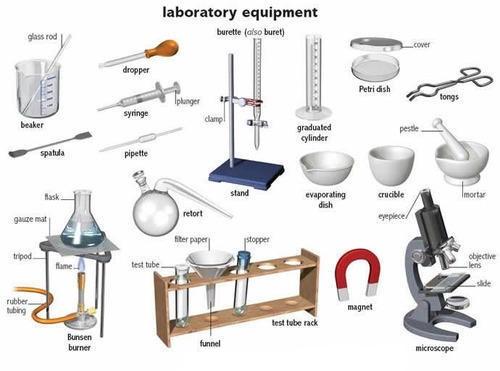 Metallic Glass educational laboratory equipment, for College, School, Variety : Flask, Microscope