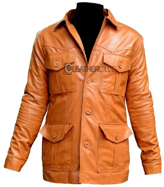 Mens Leather Jackets, Fabric Type : Genuine Leather, Pu Leather ...