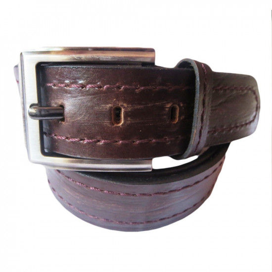 Mens Biistre Texture Leather Belt