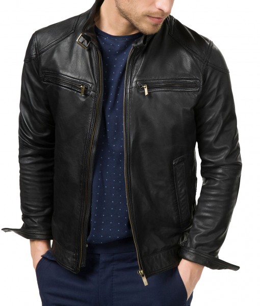 Mens Black Leather Jacket, for Comfortable Soft, Eco-friendly ...