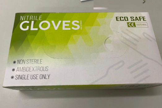 Eco Safe Powder-Free Disposable Nitrile Gloves