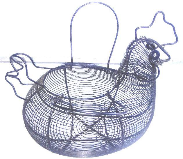 WROUGHT IRON EGG STORAGE WIRE MESH HANGING BASKETS