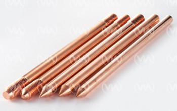 Solid Polished Copper Bonded Rods Earthing, for Wire, Grade : AISI, DIN