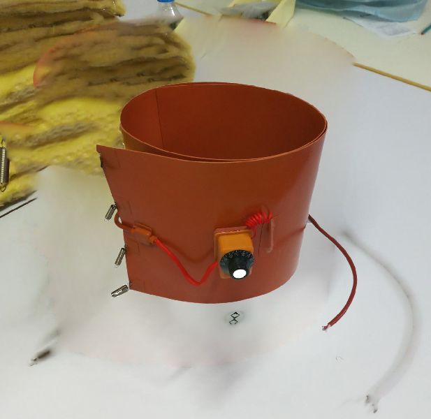 Round Powder Coated Silicone Drum Heater, Color : Brown