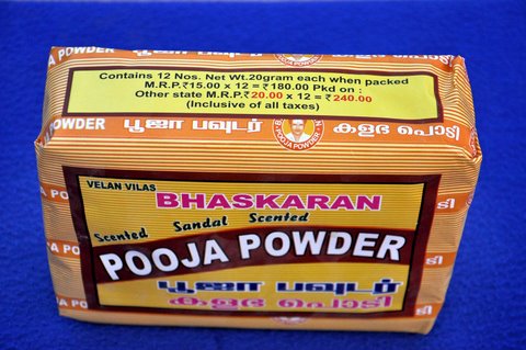 Bhaskaran Pooja Powder, for religious activity, Color : White